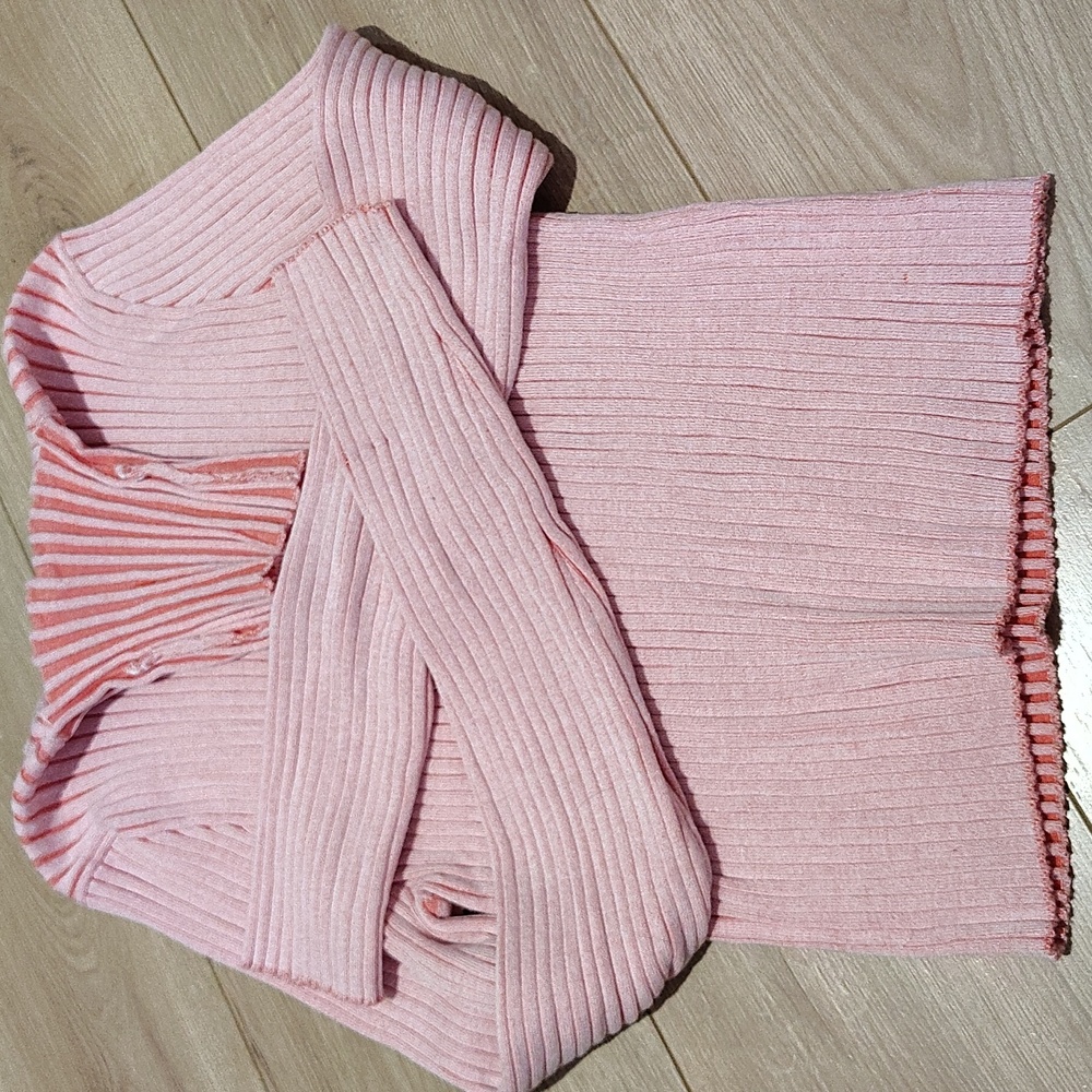 Forever 21 Pink Ribbed Turtleneck Sweater,  Plus Size 2X,  Plus Size Sweater - Picture 7 of 7